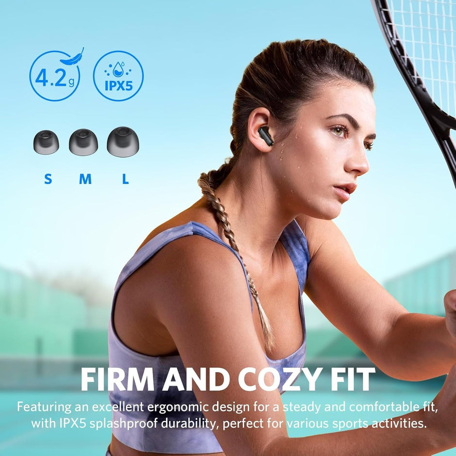 Earfun Air Life Wireless Earbuds, Deep Bass Earphones with 12Mm Drivers