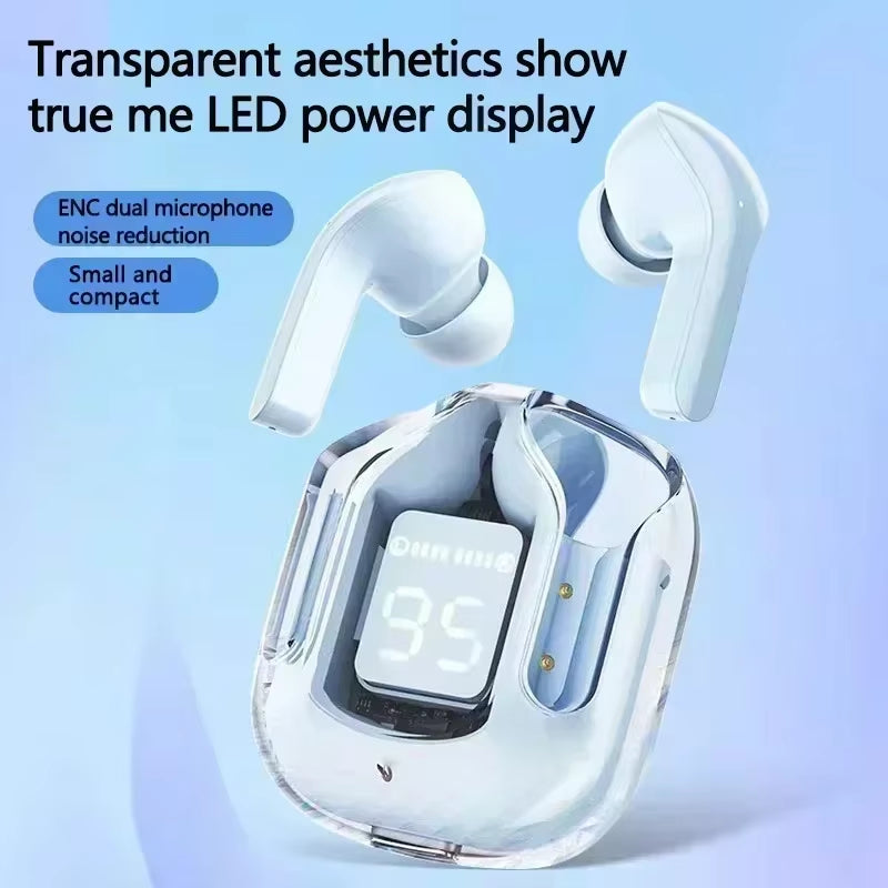 Original T2 Bluetooth Headphones TWS Transparent Wireless Bluetooth Headset HIFI Sound Quality Bluetooth 5.3 for Xiaomi Earbuds
