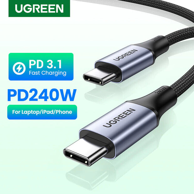 Ugreen 240W USB C to USB C Fast Charger Cable 48V/5A PD3.1 Charging Data