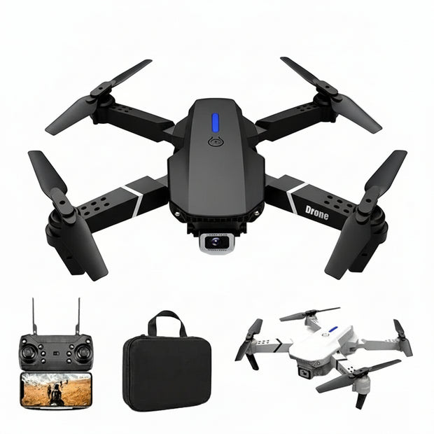 E88 Pro Foldable Quadcopter Drone - WIFI FPV, HD 4K Camera, Altitude Hold