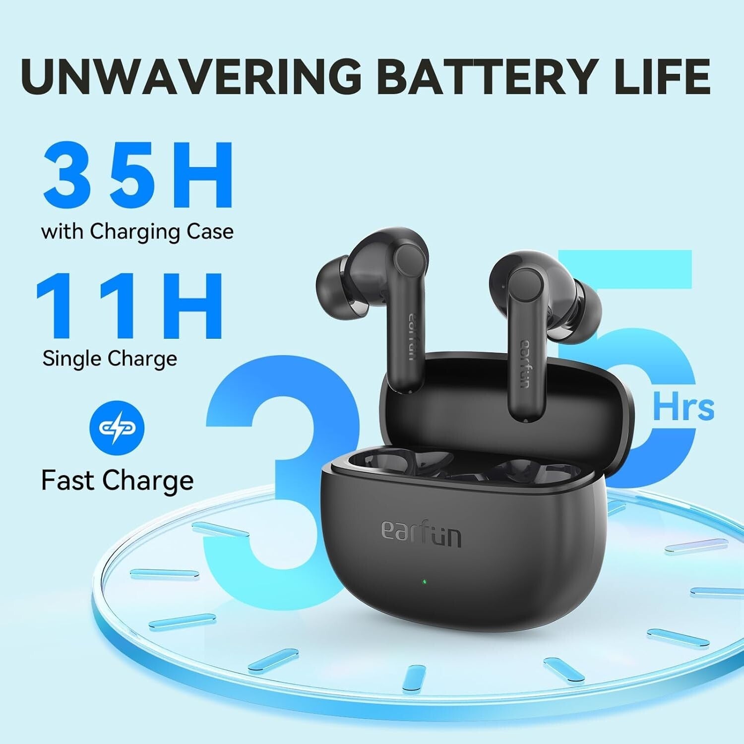 Earfun Air Life Wireless Earbuds, Deep Bass Earphones with 12Mm Drivers