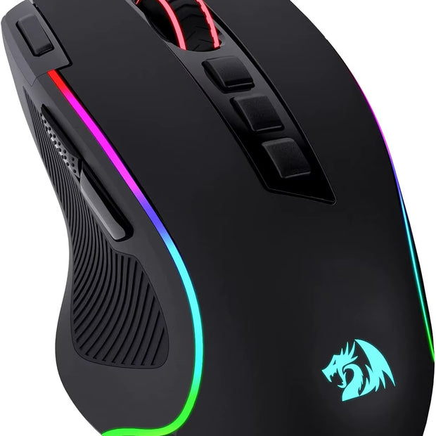 M612 Predator RGB Gaming Mouse 8000 DPI Wired Optical with 11 Programmable Buttons, White